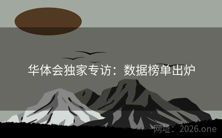 华体会独家专访：数据榜单出炉