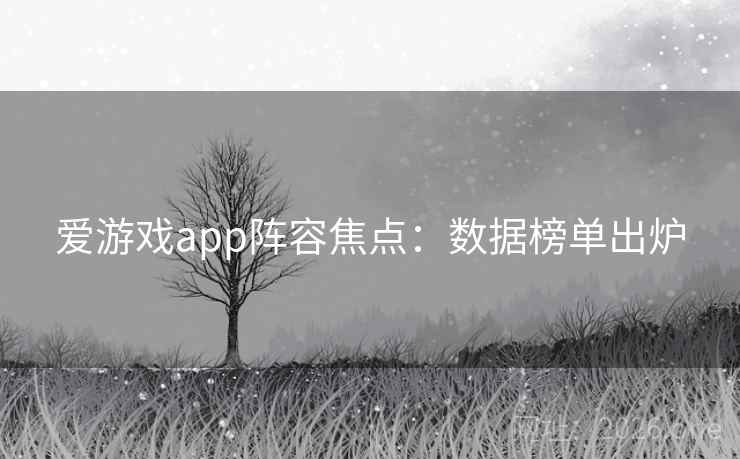 爱游戏app阵容焦点：数据榜单出炉