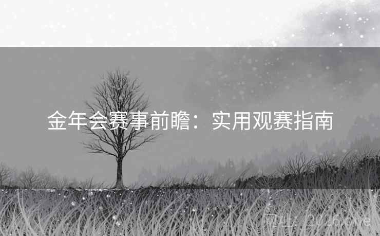 金年会赛事前瞻：实用观赛指南