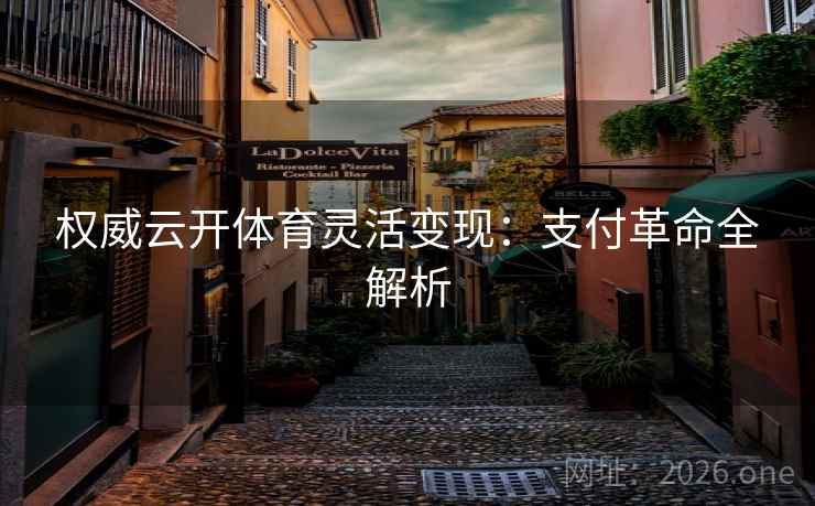 权威云开体育灵活变现：支付革命全解析