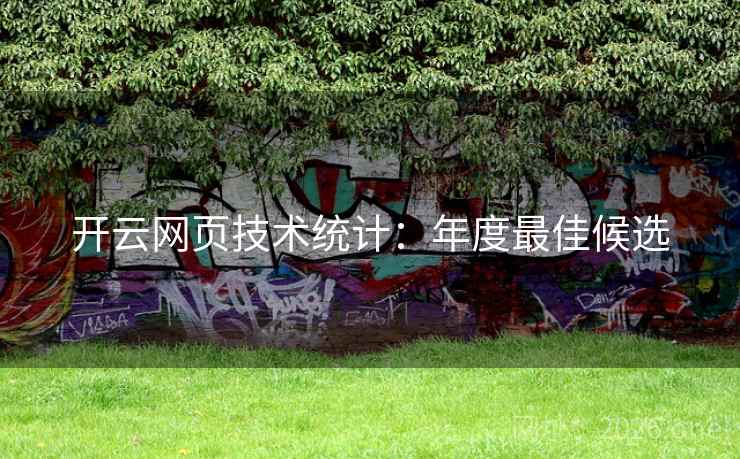 开云网页技术统计：年度最佳候选
