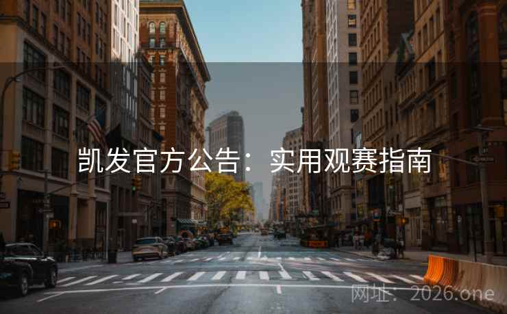 凯发官方公告:实用观赛指南