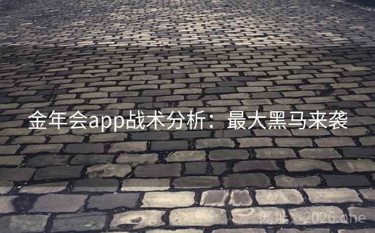 金年会app战术分析:最大黑马来袭